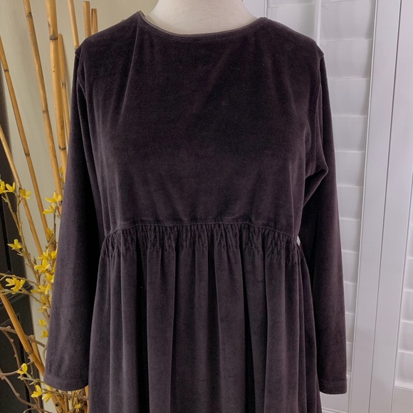 Laura Leigh Ltd Sport Women’s LS Midi Dress Size Large Choc Brown Whimsigoth - Picture 2 of 6